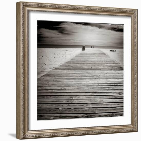 Beach View with Timber Jetty-Luis Beltran-Framed Photographic Print