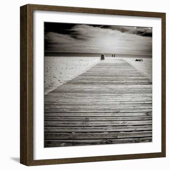 Beach View with Timber Jetty-Luis Beltran-Framed Photographic Print