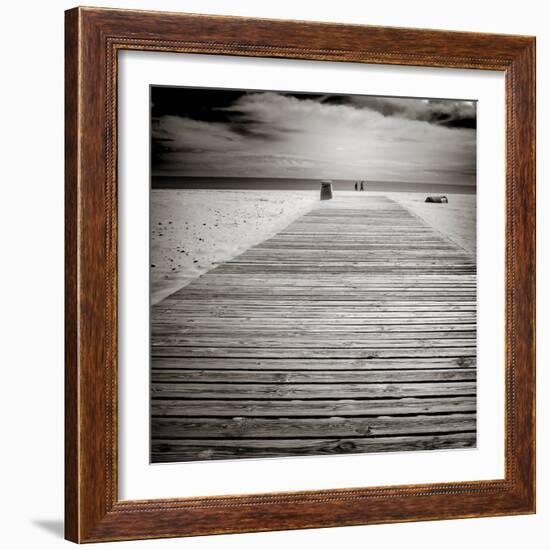 Beach View with Timber Jetty-Luis Beltran-Framed Photographic Print
