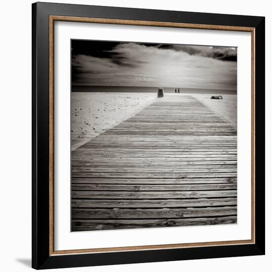 Beach View with Timber Jetty-Luis Beltran-Framed Photographic Print