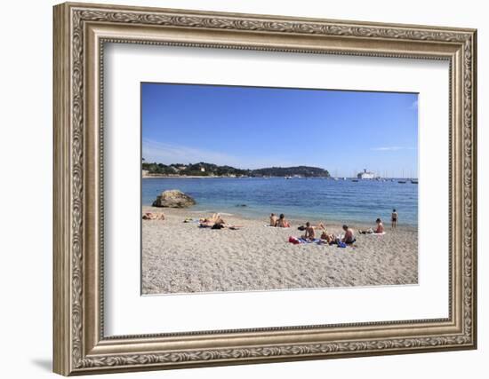 Beach, Villefranche Sur Mer, Cote D'Azur, French Riviera, Alpes Maritimes-Wendy Connett-Framed Photographic Print