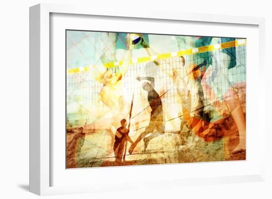 Beach Volleyball 1-THE Studio-Framed Giclee Print