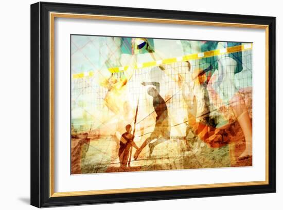 Beach Volleyball 1-THE Studio-Framed Giclee Print