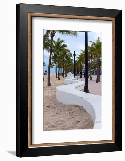 Beach wall in Fort Lauderdale, Broward County, Florida, USA-null-Framed Photographic Print