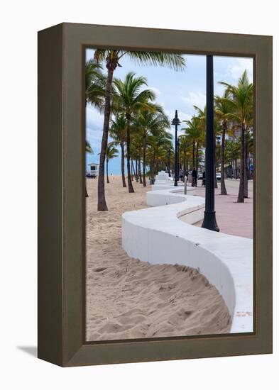 Beach wall in Fort Lauderdale, Broward County, Florida, USA-null-Framed Premier Image Canvas