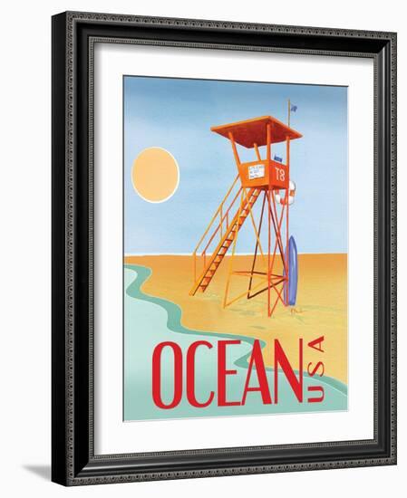 Beach Watch II-Paul Brent-Framed Art Print