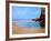 Beach with a Lighthouse in the Background, Pointe Du Toulinguet, Crozon, Finistere, Brittany-null-Framed Photographic Print