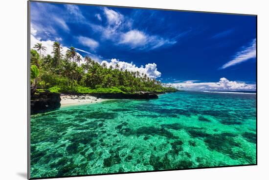 Beach with Coral Reef on South Side of Upolu, Samoa Islands-Martin Valigursky-Mounted Photographic Print