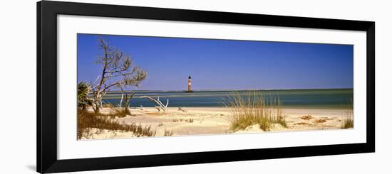 Beach with Lighthouse in the Background, Morris Island Lighthouse, Morris Island, South Carolina-null-Framed Photographic Print