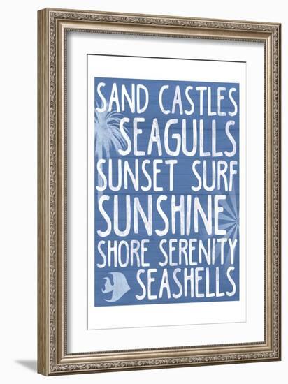 Beach Writing-Lauren Gibbons-Framed Art Print