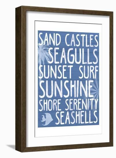 Beach Writing-Lauren Gibbons-Framed Art Print