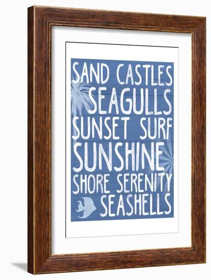 Beach Writing-Lauren Gibbons-Framed Art Print