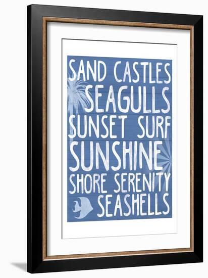 Beach Writing-Lauren Gibbons-Framed Art Print