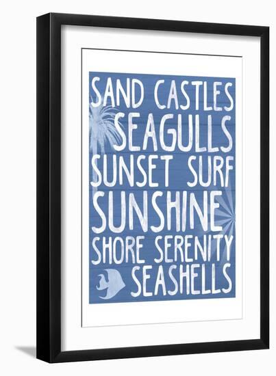 Beach Writing-Lauren Gibbons-Framed Art Print