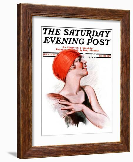 "Beachball," Saturday Evening Post Cover, July 12, 1924-James Calvert Smith-Framed Giclee Print