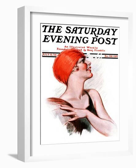 "Beachball," Saturday Evening Post Cover, July 12, 1924-James Calvert Smith-Framed Giclee Print