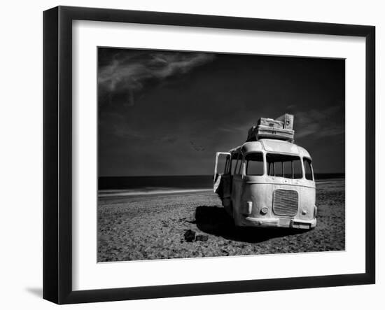 Beached Bus-Yvette Depaepe-Framed Photographic Print