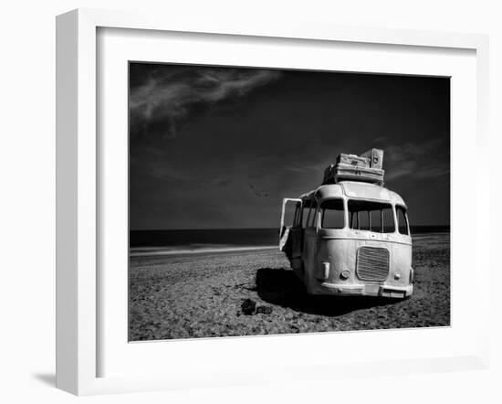 Beached Bus-Yvette Depaepe-Framed Photographic Print