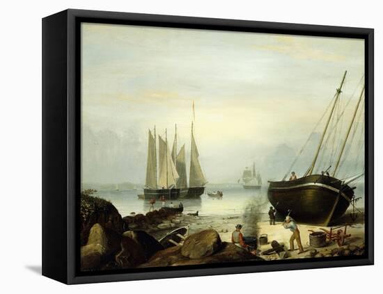 Beached for Repairs, Duncan's Point, Gloucester, 1848-Fitz Henry Lane-Framed Premier Image Canvas