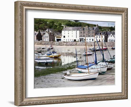 Beached Yachts the Harbour at Stonehaven, Aberdeenshire, Scotland, United Kingdom, Europe-Mark Sunderland-Framed Photographic Print