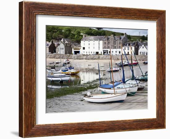 Beached Yachts the Harbour at Stonehaven, Aberdeenshire, Scotland, United Kingdom, Europe-Mark Sunderland-Framed Photographic Print