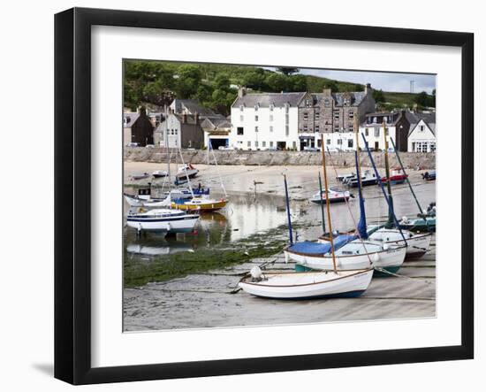 Beached Yachts the Harbour at Stonehaven, Aberdeenshire, Scotland, United Kingdom, Europe-Mark Sunderland-Framed Photographic Print
