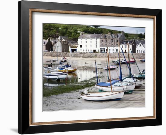 Beached Yachts the Harbour at Stonehaven, Aberdeenshire, Scotland, United Kingdom, Europe-Mark Sunderland-Framed Photographic Print