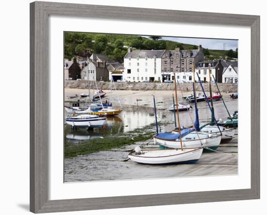 Beached Yachts the Harbour at Stonehaven, Aberdeenshire, Scotland, United Kingdom, Europe-Mark Sunderland-Framed Photographic Print