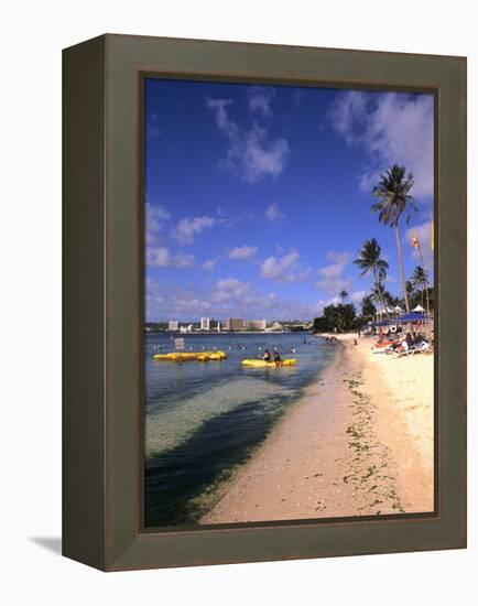 Beaches and Hotels along Tumon Bay, Guam, USA-Bill Bachmann-Framed Premier Image Canvas