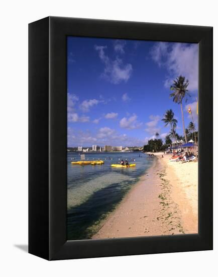 Beaches and Hotels along Tumon Bay, Guam, USA-Bill Bachmann-Framed Premier Image Canvas