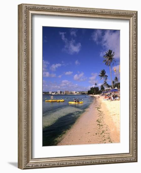 Beaches and Hotels along Tumon Bay, Guam, USA-Bill Bachmann-Framed Photographic Print