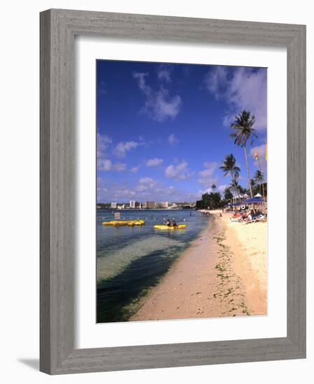 Beaches and Hotels along Tumon Bay, Guam, USA-Bill Bachmann-Framed Photographic Print