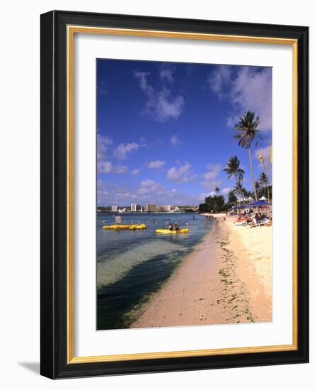 Beaches and Hotels along Tumon Bay, Guam, USA-Bill Bachmann-Framed Photographic Print