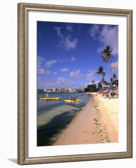 Beaches and Hotels along Tumon Bay, Guam, USA-Bill Bachmann-Framed Photographic Print