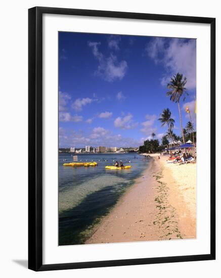 Beaches and Hotels along Tumon Bay, Guam, USA-Bill Bachmann-Framed Photographic Print