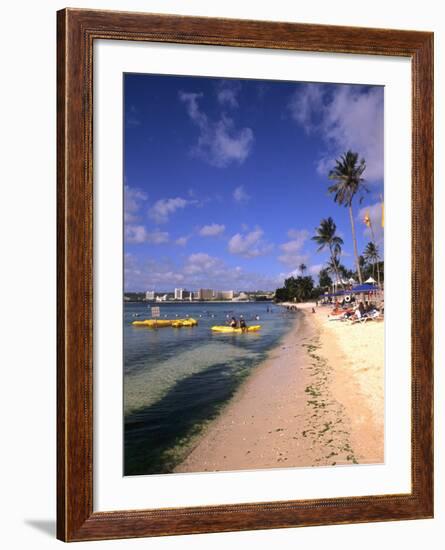 Beaches and Hotels along Tumon Bay, Guam, USA-Bill Bachmann-Framed Photographic Print