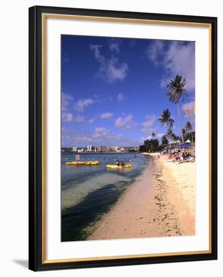 Beaches and Hotels along Tumon Bay, Guam, USA-Bill Bachmann-Framed Photographic Print