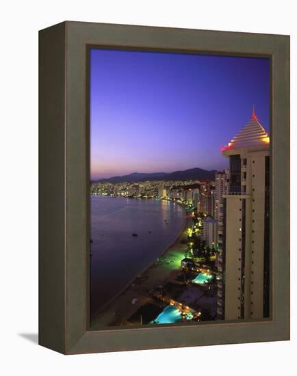 Beachfront, Acapulco, Mexico-Walter Bibikow-Framed Premier Image Canvas