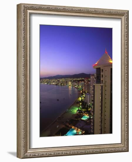 Beachfront, Acapulco, Mexico-Walter Bibikow-Framed Photographic Print