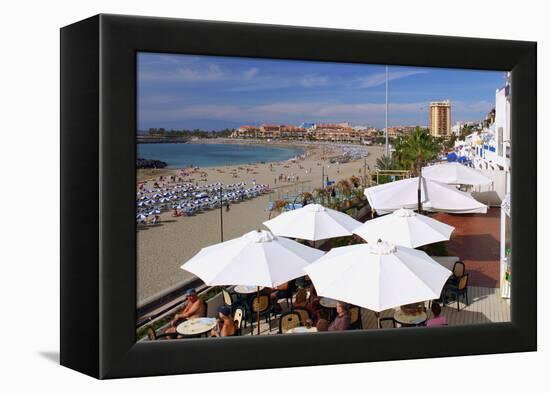 Beachfront Bar, Playa De Las Vistas, Los Cristianos, Tenerife, Canary Islands, 2007-Peter Thompson-Framed Premier Image Canvas