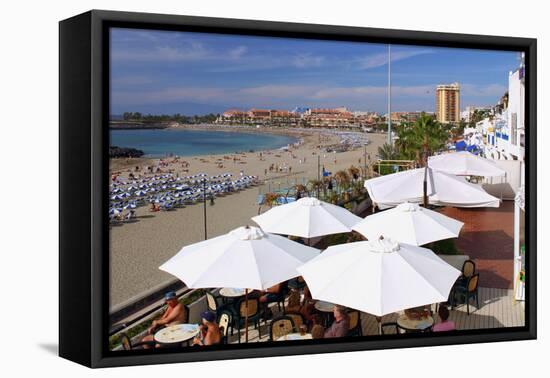Beachfront Bar, Playa De Las Vistas, Los Cristianos, Tenerife, Canary Islands, 2007-Peter Thompson-Framed Premier Image Canvas