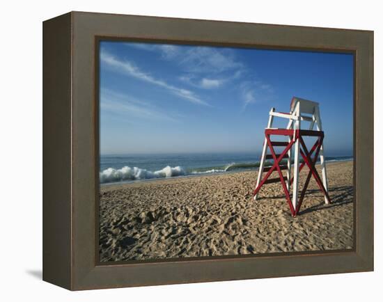 Beachfront, Charleston Beach, Rhode Island, USA-Walter Bibikow-Framed Premier Image Canvas