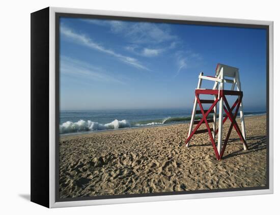 Beachfront, Charleston Beach, Rhode Island, USA-Walter Bibikow-Framed Premier Image Canvas