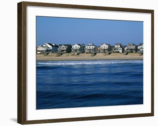 Beachfront Homes, Atlantic, Nags Head-Barry Winiker-Framed Photographic Print