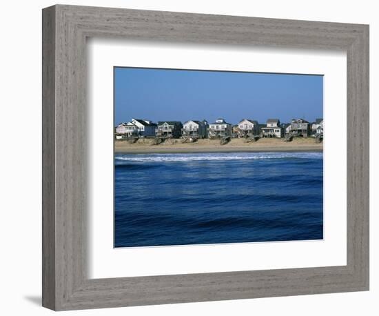 Beachfront Homes, Atlantic, Nags Head-Barry Winiker-Framed Photographic Print