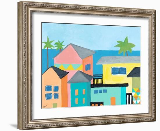 Beachfront Property 1-Jan Weiss-Framed Art Print