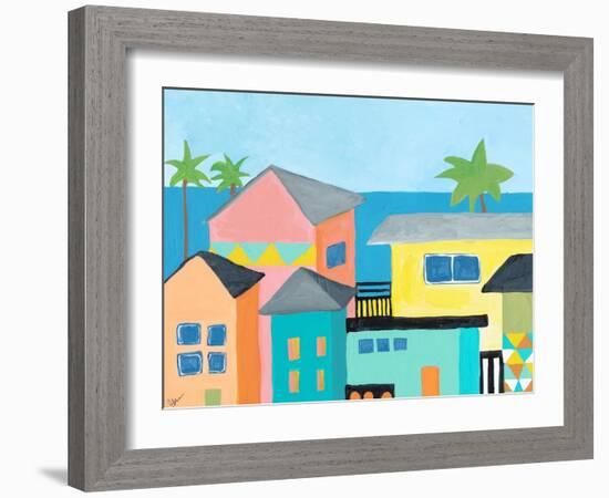 Beachfront Property 1-Jan Weiss-Framed Art Print