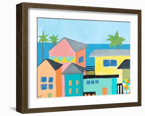 Beachfront Property 1-Jan Weiss-Framed Art Print