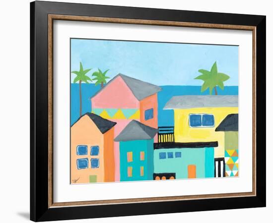 Beachfront Property 1-Jan Weiss-Framed Art Print