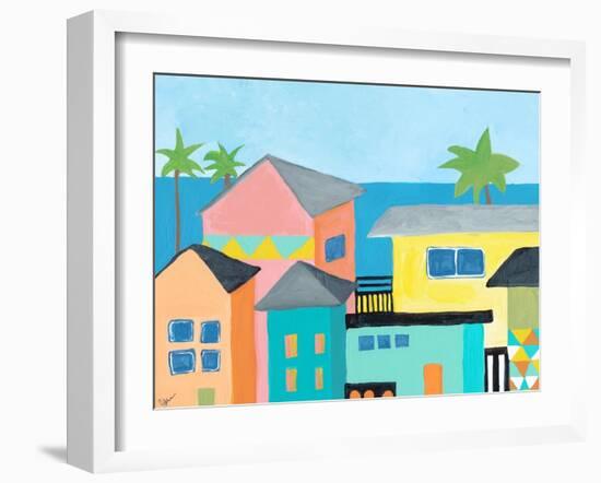 Beachfront Property 1-Jan Weiss-Framed Art Print